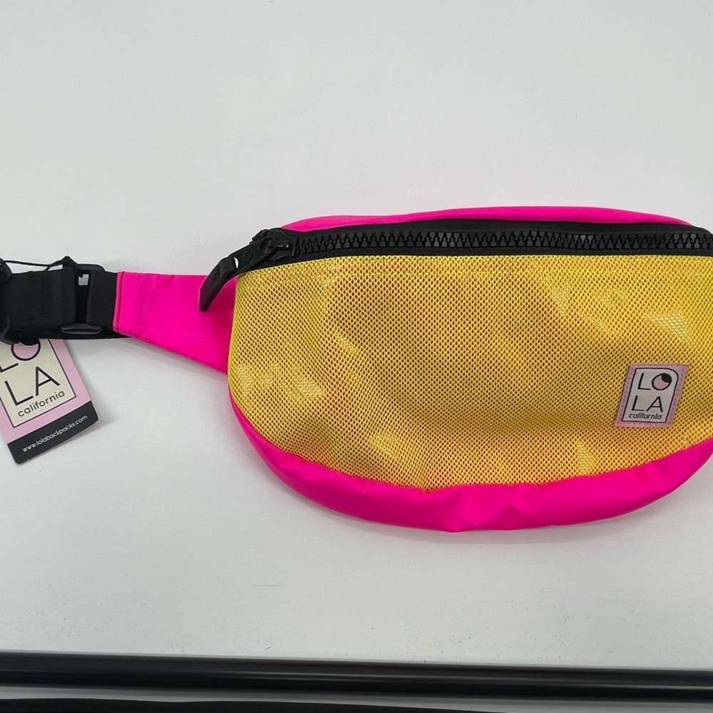 Lola California multi neon colors pink and yellow